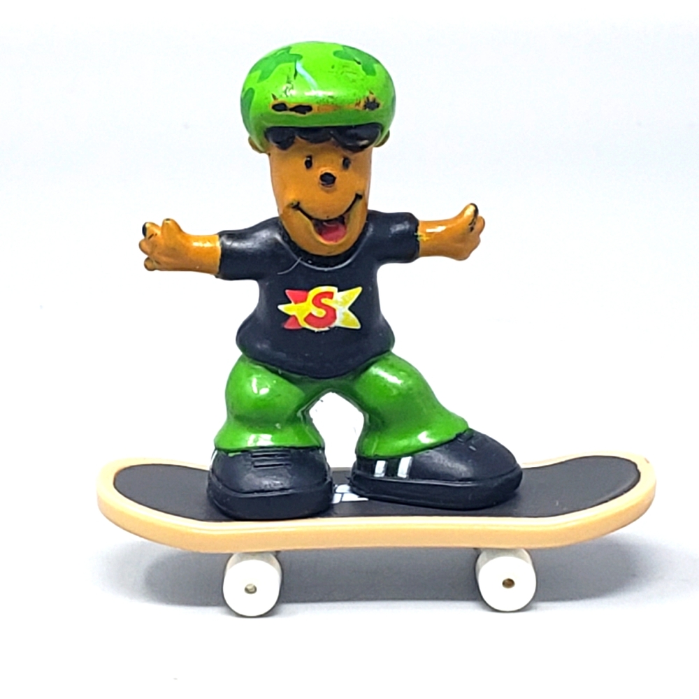 Pete The Skater Figure On A Tech Deck Mini Skateboard